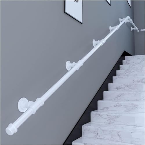 ININOSNP Schwebende Treppenhandläufe Innen- oder Außentreppe und Treppenhandlauf Gold, Metalltreppe, Treppenhandlauf-Kit(Bianco,400cm) von ININOSNP