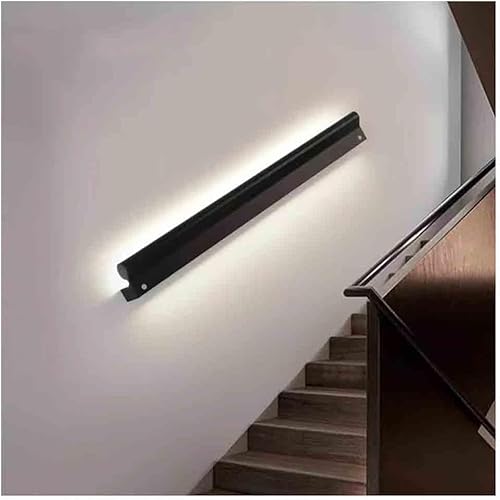 ININOSNP Schwebende Treppenhandläufe Leuchtende Treppengeländer aus Aluminium – Leuchtende Handläufe aus Aluminium – Wandhandläufe aus Aluminium – Kanallichter(150 cm) von ININOSNP
