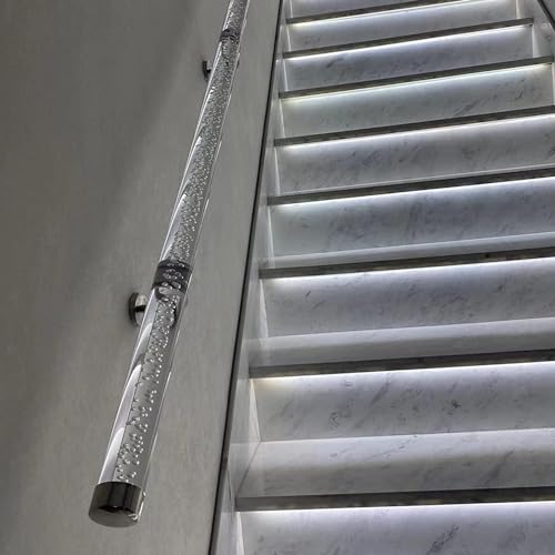 ININOSNP Schwebende Treppenhandläufe Transparente Geländer, Handläufe, Treppen, sichere und rutschfeste Geländer for Familien- und Kindergartenkorridore(150cm) von ININOSNP
