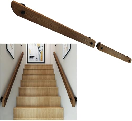ININOSNP Schwebende Treppenhandläufe Treppenhandlauf, Treppenhandläufe aus Holz, Handläufe for Treppen im Innen- und Außenbereich, for Hausgartenkorridor, Lofts und Terrassendielen(50m) von ININOSNP
