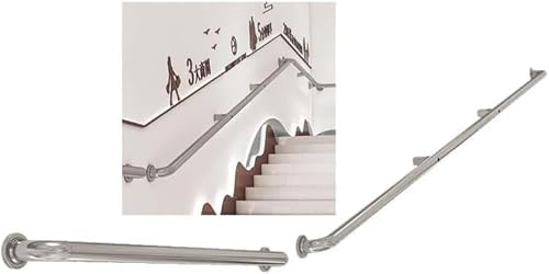 ININOSNP Schwebende Treppenhandläufe Treppenhandlauf Wandmontage Veranda Stützstange for Haus Dachboden Garten Terrasse Balustrade(100cm/3.3ft) von ININOSNP