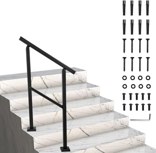 ININOSNP Schwebende Treppenhandläufe Treppenhandlauf aus Edelstahl, Handlauf for 1 bis 2 Treppen im Innen- und Außenbereich(27.76x39.69inch) von ININOSNP