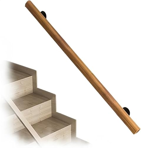 ININOSNP Schwebende Treppenhandläufe Treppenhandlauf aus Holz, dekorativer Handlauf zur Wandmontage for Zuhause, Dachboden, Terrasse(100 cm) von ININOSNP