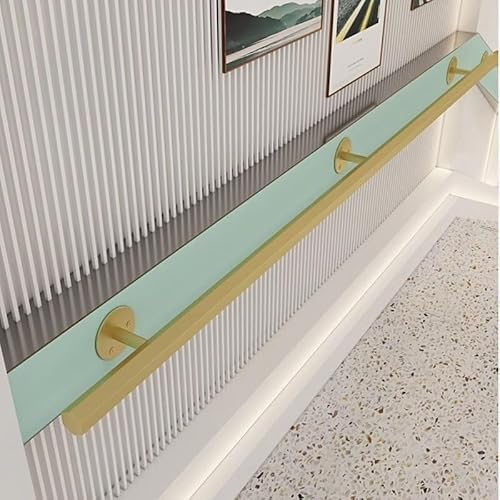 ININOSNP Schwebende Treppenhandläufe Wandhandlauf, Industrieller Treppenhandlaufrohrdurchmesser for Innentreppen(Black,150cm/4.9ft) von ININOSNP