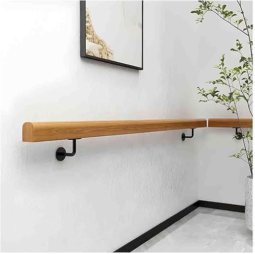 ININOSNP Schwebende Treppenhandläufe Wandmontierter Treppenhandlauf aus Holz, Geländer for Kinderzimmer, Dachbodentreppenhandlauf(100cm) von ININOSNP