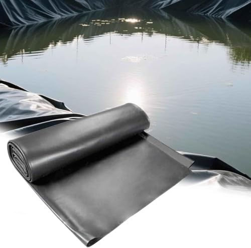 ININOSNP Teichfolie für Fischteiche 0,12 mm hochwertige Schwarze HDPE-Teichfolie, geeignet for Wasserspiele im Freien und Gartenbrunnen(6x7m) von ININOSNP
