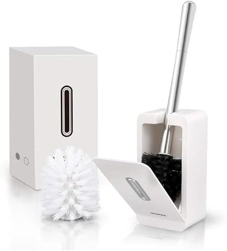 ININOSNP WC-Bürste und Sitz zur Wandmontage, Badezimmer, komplett geschlossenes WC-Bürsten-Set, grau/weiß, WC-Zubehör(Bianco) von ININOSNP