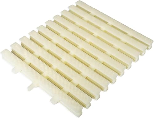 ININOSNP Wirbelverhindernde Entwässerungsabdeckung Überlaufgitter for die Entwässerung von Schwimmbädern ABS-Kunststoff-Leitplanke for Entwässerungskanäle Schwimmbeckengitter(Milky (20cm),2 PCS) von ININOSNP