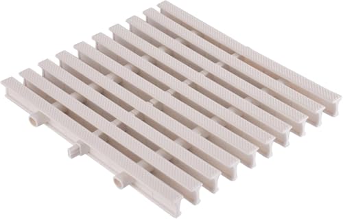 ININOSNP Wirbelverhindernde Entwässerungsabdeckung Überlaufgitter for die Entwässerung von Schwimmbädern ABS-Kunststoff-Leitplanke for Entwässerungskanäle Schwimmbeckengitter(White(18cm),2 PCS) von ININOSNP