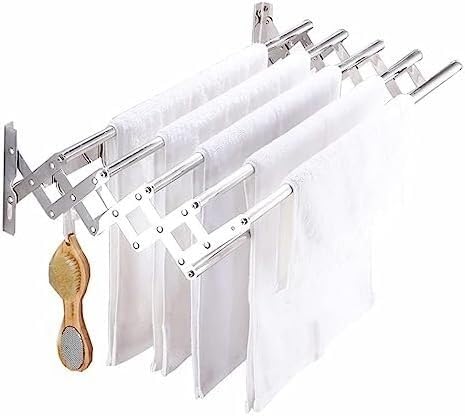 ININOSNP Zusammenklappbarer Wäscheständer Tragbarer, zusammenklappbarer Kleiderständer, zusammenklappbarer Teleskop-Kleiderständer for den Innenbereich, Handtuchhalter for das Badezimmer(40cm) von ININOSNP