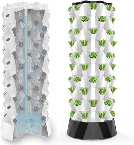 Intelligentes Hydroponiksystem Hydroponisches Pflanzsystem mit 48/64/80 Löchern – Aeroponischer Turmgarten mit Selbstbewässerung – Vertikaler Pflanzturm for die Gartenarbeit im Innenbereich – 1 Stk.(6 Intelligentes Hydroponiksystem Hydroponisches Pflanzsystem mit 48/64/80 Löchern – Aeroponischer Turmgarten mit Selbstbewässerung – Vertikaler Pflanzturm for die Gartenarbeit im Innenbereich – 1 Stk.(6 von ININOSNP