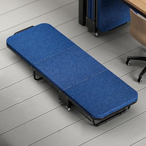 Memory-Schaum-Klappbett Klappbett mit Memory Foam-Matratze, tragbares Gästebett for Erwachsene mit Metallrahmen, faltbares Campingbett, geeignet for Heimbüros, ausziehbarer Bettstuhl for Erwachsene(Bl Memory-Schaum-Klappbett Klappbett mit Memory Foam-Matratze, tragbares Gästebett for Erwachsene mit Metallrahmen, faltbares Campingbett, geeignet for Heimbüros, ausziehbarer Bettstuhl for Erwachsene(Bl von ININOSNP