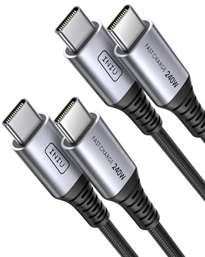 INIU 240W USB C Kabel, [2Pack 2m] PD Schnellladekabel USB C auf USB C, Nylon Geflochten Ladekabel USBC Ladegerät für iPhone 16 15 Pro Max Samsung Galaxy S25 S24 S23 Ultra Pixel 7 iPad Pro MacBook Air von INIU