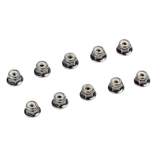 INJORA 10pcs M4 Metall Radmuttern Flansch Nyloc-Muttern für 1/10 RC Crawler TRX4 TRX6 Axial SCX10 90046 AXI03007 Redcat MST Rock INJORA 10pcs M4 Metall Radmuttern Flansch Nyloc-Muttern für 1/10 RC Crawler TRX4 TRX6 Axial SCX10 90046 AXI03007 Redcat MST Rock von INJORA