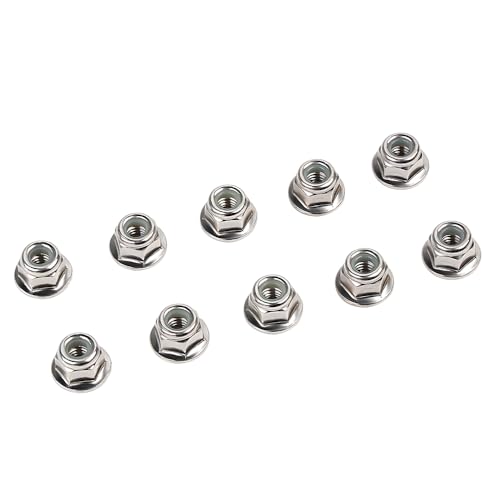 INJORA 10pcs M4 Metall Radmuttern Flansch Nyloc-Muttern für 1/10 RC Crawler TRX4 TRX6 Axial SCX10 90046 AXI03007 Redcat MST Rock INJORA 10pcs M4 Metall Radmuttern Flansch Nyloc-Muttern für 1/10 RC Crawler TRX4 TRX6 Axial SCX10 90046 AXI03007 Redcat MST Rock von INJORA