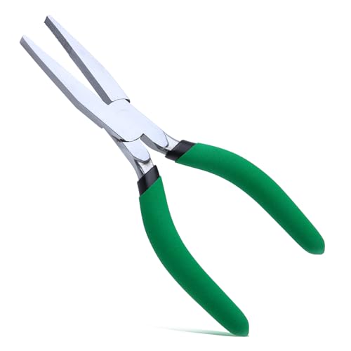 INJOYTEC Flachzange, Entenschnabel-Backenzange mit gezackter Backe für schwer erreichbare enge Räume von INJOYTEC