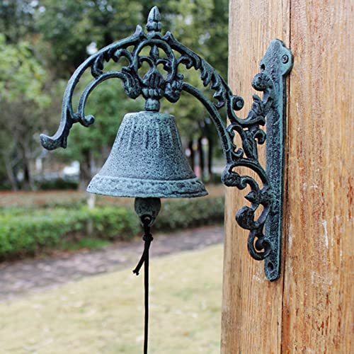 Türglocke Gusseisen Glocke Antike Hängende Glocken für Die Haustür, Übergroße Türklingel Aus Eisenguss 11cm, Restaurant-Klingelglocken für Die Gartenterrasse von INKCOR