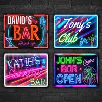 Personalisierte Neonschilder - Cocktail-Wandkunst Aus Metall Für Bar/Club Retro-Dekor Zuhause, Pub-Getränke, Männerhöhle, Küche von INKGENICS