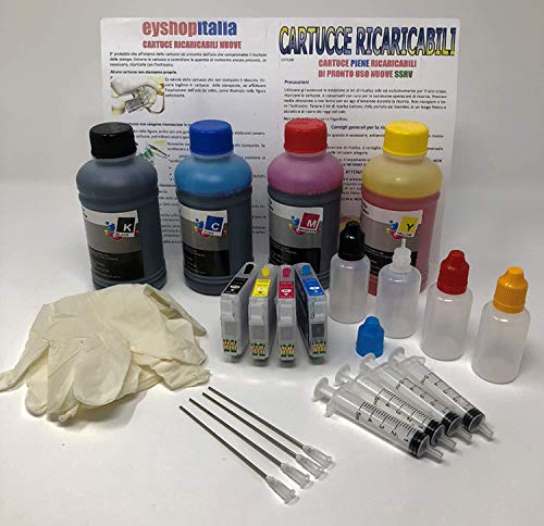 Wiederbefüllbare Druckerpatronen 603XL für Epson Expression Home XP-2100 XP-2105 XP-3100 XP-3105 XP-4100 XP-4105 1 Liter Farbe insgesamt 250 ml für die Farbe 30,000 Drucke Wiederbefüllbare Druckerpatronen 603XL für Epson Expression Home XP-2100 XP-2105 XP-3100 XP-3105 XP-4100 XP-4105 1 Liter Farbe insgesamt 250 ml für die Farbe 30,000 Drucke von INKJET ORIGINALE