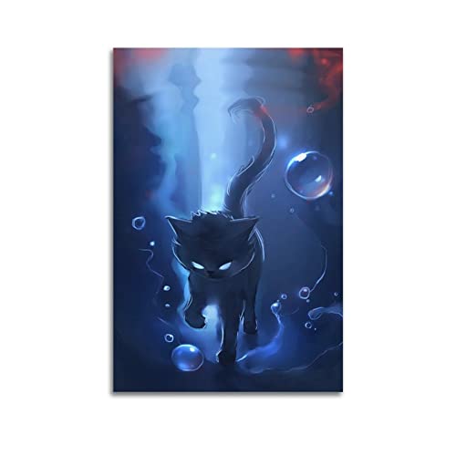 INKLOT Art Warrior Cat Poster Dekorative Malerei Leinwand Wandposter und Kunstbild Druck Moderne Familie Schlafzimmer Dekor Poster 08x12inch (20x30cm) von INKLOT