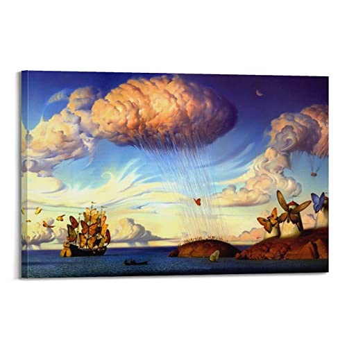 INKLOT Vladimir Kush Metaphorische Reise Poster Dekorative Malerei Leinwand Wandposter und Kunstbild Druck Moderne Familienzimmer Schlafzimmer Dekor Poster 40 x 60 cm von INKLOT