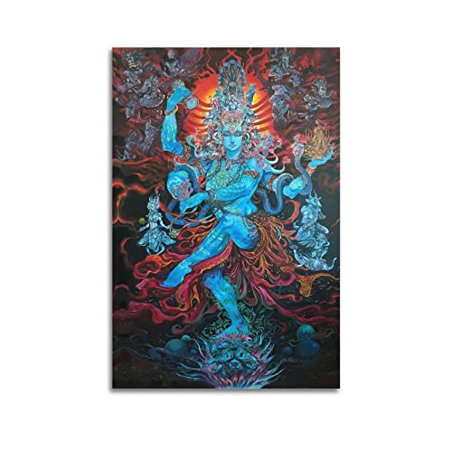 Religiöse Kunstposter, Porträt des indischen Herrn Shiva Poster, dekorative Malerei, Leinwand, Wandposter und Kunstbild, moderner Familien-Schlafzimmer, Dekor-Poster, 50 x 75 cm von INKLOT