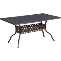 Gartentisch Alu-Guss bronze Terrassentisch Form/Größe nach Wahl 120x80x74 cm - Inko von INKO