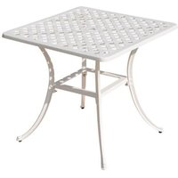 Gartentisch Alu-Guss weiß Tisch Terrassentisch Form/Größe nach Wahl 80x80x74 cm - Inko von INKO