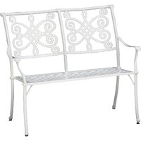 Inko - Stapelbank Nexus Alu-Guss 110x62x94 cm Gartenbank Sitzbank 2 Farben zur Wahl Weiß von INKO