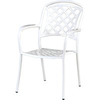 Stapelstuhl Capri Alu-Guss 64x59x91 cm Gartenstuhl stapelbar 2 Farben zur Wahl Weiß - Inko von INKO