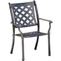 Stapelstuhl Duke Alu-Guss 63x71x100 cm Gartenstuhl 2 Farben zur Wahl Bronze - Inko von INKO