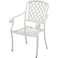 Stapelstuhl Rocco Alu-Guss 65x64x92,5 cm Gartenstuhl stapelbar 2 Farben zur Wahl Weiß - Inko von INKO