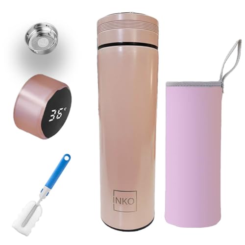 THERMOS ROSE 500 ML: doppelwandig mit LED-Digitalanzeige I intelligente Thermosflasche mit Touchscreen I Isolierflasche aus Edelstahl I Ideal für Sport, Arbeit o THERMOS ROSE 500 ML: doppelwandig mit LED-Digitalanzeige I intelligente Thermosflasche mit Touchscreen I Isolierflasche aus Edelstahl I Ideal für Sport, Arbeit o von INKO
