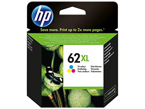 Original Tinte HP 62XL, 62XLC, 62XLCOLOR, NO62XL, NO62XLC, NO62XLCOLOR C2P07AE - Premium Drucker-Patrone - Cyan, Magenta, Gelb - 415 Seiten von HP