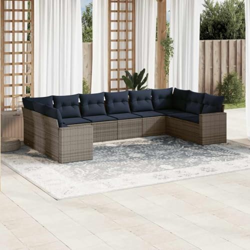 INLIFE 10-TLG. Garten-Sofagarnitur mit Kissen Grau Poly Rattan,Möbel,Gartenmöbel,Gartenmöbel-Sets,Grau,77.2 KG,3219461 INLIFE 10-TLG. Garten-Sofagarnitur mit Kissen Grau Poly Rattan,Möbel,Gartenmöbel,Gartenmöbel-Sets,Grau,77.2 KG,3219461 von INLIFE
