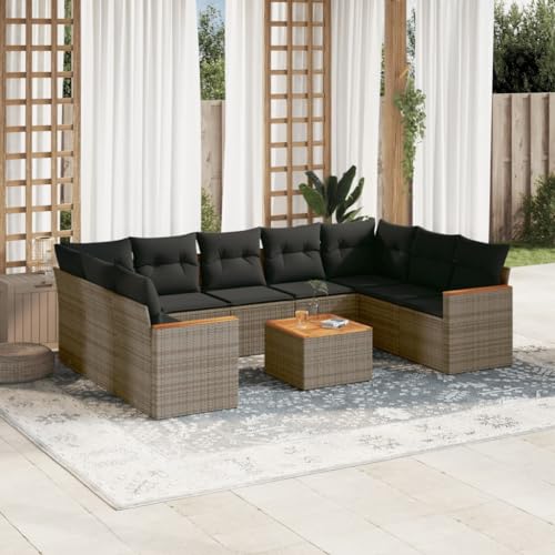 INLIFE 10-TLG. Garten-Sofagarnitur mit Kissen Grau Poly Rattan,Möbel,Gartenmöbel,Gartenmöbel-Sets,Grau,80 KG,3226284 INLIFE 10-TLG. Garten-Sofagarnitur mit Kissen Grau Poly Rattan,Möbel,Gartenmöbel,Gartenmöbel-Sets,Grau,80 KG,3226284 von INLIFE
