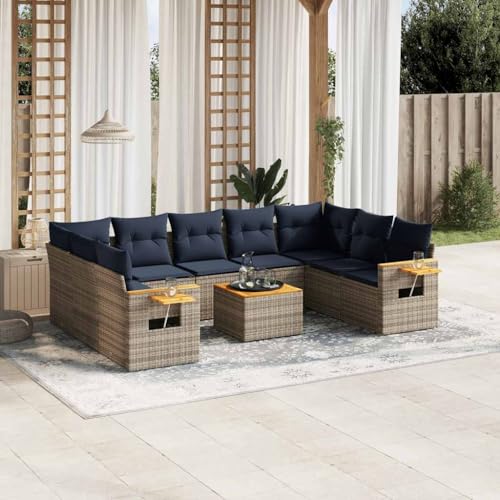 INLIFE 10-TLG. Garten-Sofagarnitur mit Kissen Grau Poly Rattan,Möbel,Gartenmöbel,Gartenmöbel-Sets,Grau,80 KG,3227125 INLIFE 10-TLG. Garten-Sofagarnitur mit Kissen Grau Poly Rattan,Möbel,Gartenmöbel,Gartenmöbel-Sets,Grau,80 KG,3227125 von INLIFE