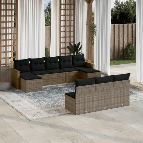 INLIFE 10-TLG. Garten-Sofagarnitur mit Kissen Grau Poly Rattan,Möbel,Gartenmöbel,Gartenmöbel-Sets,Grau,80.4 KG,3258791 INLIFE 10-TLG. Garten-Sofagarnitur mit Kissen Grau Poly Rattan,Möbel,Gartenmöbel,Gartenmöbel-Sets,Grau,80.4 KG,3258791 von INLIFE