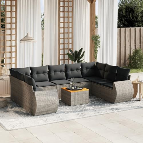 INLIFE 10-TLG. Garten-Sofagarnitur mit Kissen Grau Poly Rattan,Möbel,Gartenmöbel,Gartenmöbel-Sets,Grau,81 KG,3225150 INLIFE 10-TLG. Garten-Sofagarnitur mit Kissen Grau Poly Rattan,Möbel,Gartenmöbel,Gartenmöbel-Sets,Grau,81 KG,3225150 von INLIFE