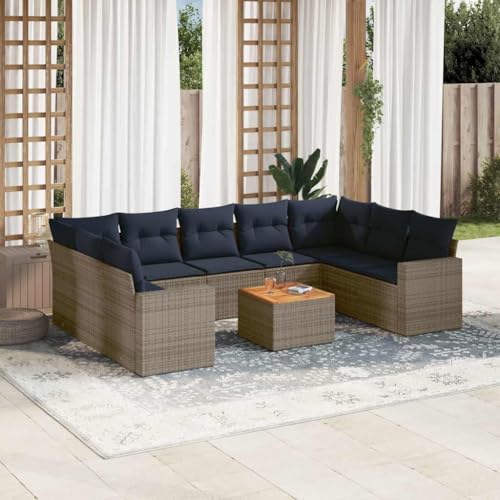 INLIFE 10-TLG. Garten-Sofagarnitur mit Kissen Grau Poly Rattan,Möbel,Gartenmöbel,Gartenmöbel-Sets,Grau,81.9 KG,3256600 INLIFE 10-TLG. Garten-Sofagarnitur mit Kissen Grau Poly Rattan,Möbel,Gartenmöbel,Gartenmöbel-Sets,Grau,81.9 KG,3256600 von INLIFE