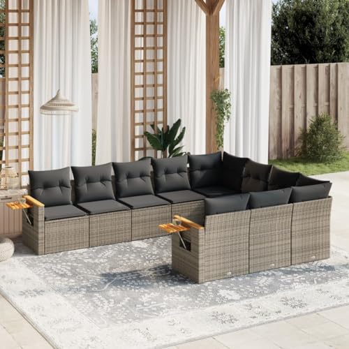 INLIFE 10-TLG. Garten-Sofagarnitur mit Kissen Grau Poly Rattan,Möbel,Gartenmöbel,Gartenmöbel-Sets,Grau,88.6 KG,3259582 INLIFE 10-TLG. Garten-Sofagarnitur mit Kissen Grau Poly Rattan,Möbel,Gartenmöbel,Gartenmöbel-Sets,Grau,88.6 KG,3259582 von INLIFE
