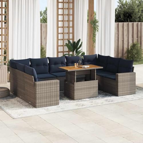 INLIFE 10-TLG. Garten-Sofagarnitur mit Kissen Grau Poly Rattan,Möbel,Gartenmöbel,Gartenmöbel-Sets,Grau,89.3 KG,3327085 INLIFE 10-TLG. Garten-Sofagarnitur mit Kissen Grau Poly Rattan,Möbel,Gartenmöbel,Gartenmöbel-Sets,Grau,89.3 KG,3327085 von INLIFE