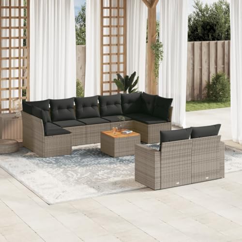 INLIFE 10-TLG. Garten-Sofagarnitur mit Kissen Grau Poly Rattan,Möbel,Gartenmöbel,Gartensitzmöbel,Gartensofaelemente,Grau,80 KG,3224275 INLIFE 10-TLG. Garten-Sofagarnitur mit Kissen Grau Poly Rattan,Möbel,Gartenmöbel,Gartensitzmöbel,Gartensofaelemente,Grau,80 KG,3224275 von INLIFE