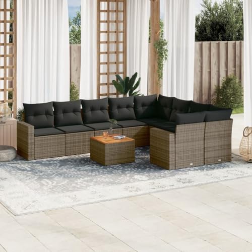 INLIFE 10-TLG. Garten-Sofagarnitur mit Kissen Grau Poly Rattan,Möbel,Gartenmöbel,Gartensitzmöbel,Gartensofaelemente,Grau,80 KG,3224282 INLIFE 10-TLG. Garten-Sofagarnitur mit Kissen Grau Poly Rattan,Möbel,Gartenmöbel,Gartensitzmöbel,Gartensofaelemente,Grau,80 KG,3224282 von INLIFE