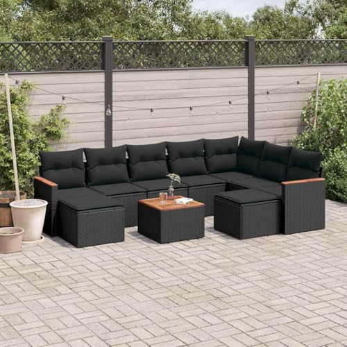 INLIFE 10-TLG. Garten-Sofagarnitur mit Kissen Schwarz Poly Rattan,Möbel,Gartenmöbel,Gartenmöbel-Sets,Schwarz,80 KG,3258947 INLIFE 10-TLG. Garten-Sofagarnitur mit Kissen Schwarz Poly Rattan,Möbel,Gartenmöbel,Gartenmöbel-Sets,Schwarz,80 KG,3258947 von INLIFE