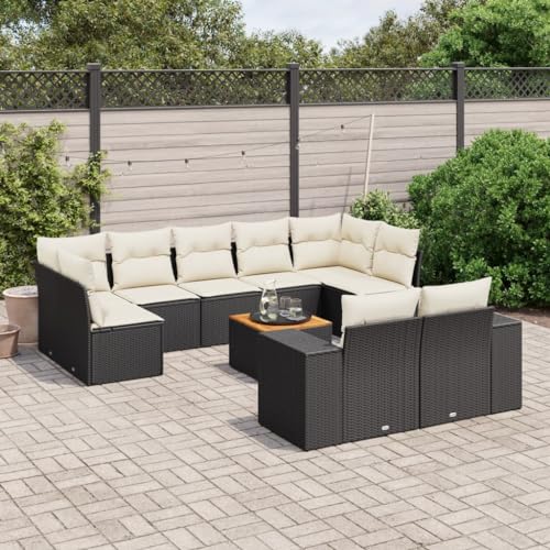 INLIFE 10-TLG. Garten-Sofagarnitur mit Kissen Schwarz Poly Rattan,Möbel,Gartenmöbel,Gartenmöbel-Sets,Schwarz,81.6 KG,3225594 INLIFE 10-TLG. Garten-Sofagarnitur mit Kissen Schwarz Poly Rattan,Möbel,Gartenmöbel,Gartenmöbel-Sets,Schwarz,81.6 KG,3225594 von INLIFE