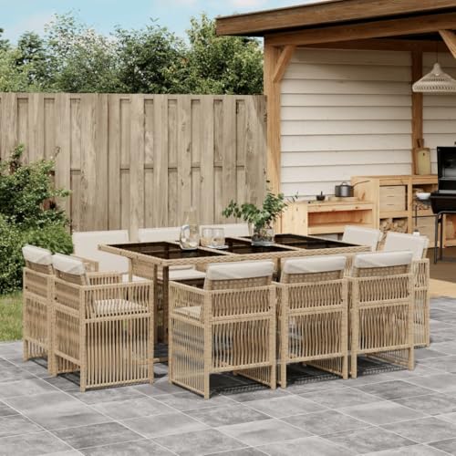 INLIFE 11-TLG. Garten-Essgruppe mit Kissen Beige Poly Rattan,Möbel,Gartenmöbel,Gartenmöbel-Sets,Beige,102.68 KG,3211030 INLIFE 11-TLG. Garten-Essgruppe mit Kissen Beige Poly Rattan,Möbel,Gartenmöbel,Gartenmöbel-Sets,Beige,102.68 KG,3211030 von INLIFE