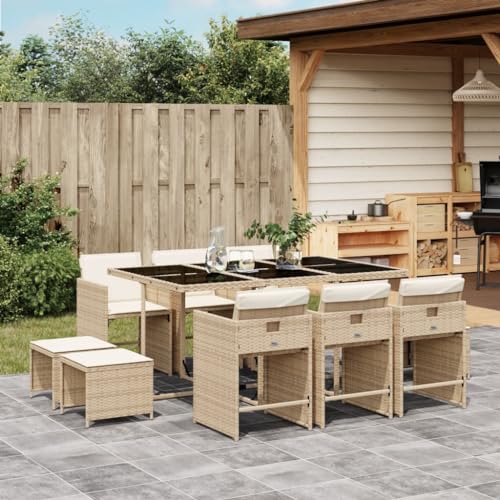 INLIFE 11-TLG. Garten-Essgruppe mit Kissen Beige Poly Rattan,Möbel,Gartenmöbel,Gartenmöbel-Sets,Beige,90.3 KG,3211150 INLIFE 11-TLG. Garten-Essgruppe mit Kissen Beige Poly Rattan,Möbel,Gartenmöbel,Gartenmöbel-Sets,Beige,90.3 KG,3211150 von INLIFE