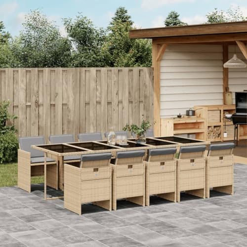 INLIFE 11-TLG. Garten-Essgruppe mit Kissen Beigemischung Poly Rattan,Möbel,Gartenmöbel,Gartenmöbel-Sets,Beige,124 KG,3277703 INLIFE 11-TLG. Garten-Essgruppe mit Kissen Beigemischung Poly Rattan,Möbel,Gartenmöbel,Gartenmöbel-Sets,Beige,124 KG,3277703 von INLIFE