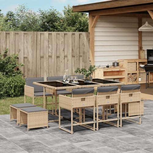INLIFE 11-TLG. Garten-Essgruppe mit Kissen Beigemischung Poly Rattan,Möbel,Gartenmöbel,Gartenmöbel-Sets,Beige,88.4 KG,3211332 INLIFE 11-TLG. Garten-Essgruppe mit Kissen Beigemischung Poly Rattan,Möbel,Gartenmöbel,Gartenmöbel-Sets,Beige,88.4 KG,3211332 von INLIFE